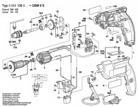 Bosch 0 601 135 661 Gbm 6 E Drill 230 V / Eu Spare Parts